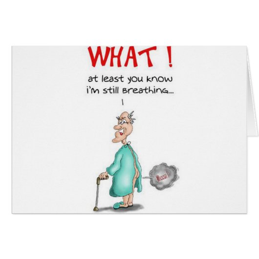 Farting Old Man Cards (Front Horizontal)