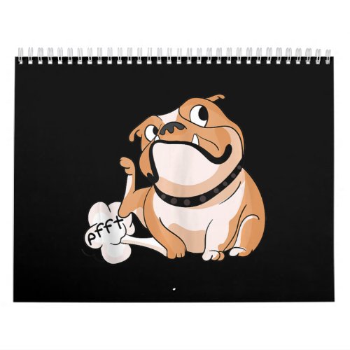 Farting Pitbull Lover Funny Bulldog Dog Mom Lover Calendar