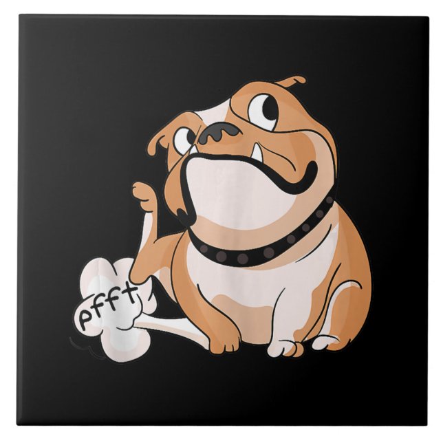 Farting Pitbull Lover Funny Bulldog Dog Mom Lover Ceramic Tile (Front)