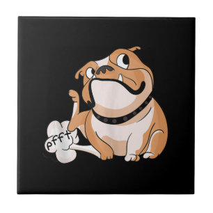 Farting Pitbull Lover Funny Bulldog Dog Mom Lover Ceramic Tile