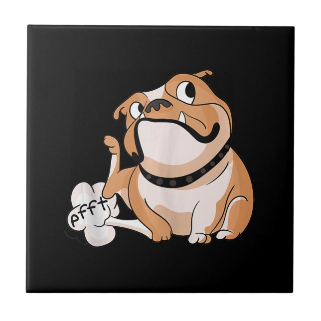 Farting Pitbull Lover Funny Bulldog Dog Mom Lover Ceramic Tile (Front)