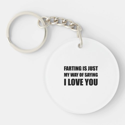 Farting Saying I Love You Keychain