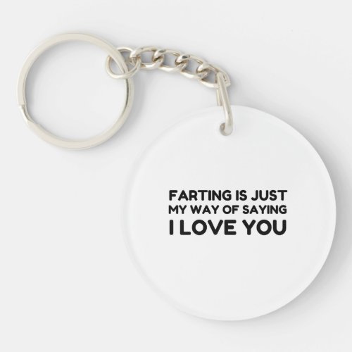 FARTING SAYING I LOVE YOU KEYCHAIN