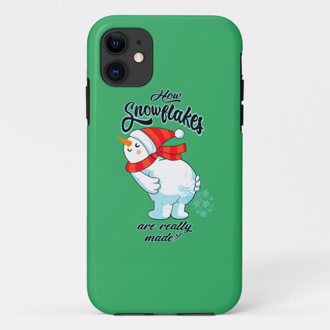 Farting Snowman How Snowflakes Are Really Made Case-Mate iPhone Case (Back)