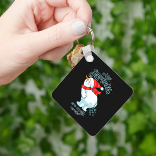 Farting Snowman How Snowflakes Are Really Made Keychain