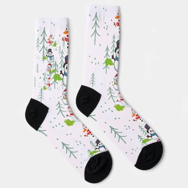 Farting Snowmen Funny Christmas Socks (Right)