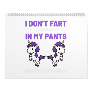 Farting Unicorn Dont Fart Pony Magical Horse Poop Calendar
