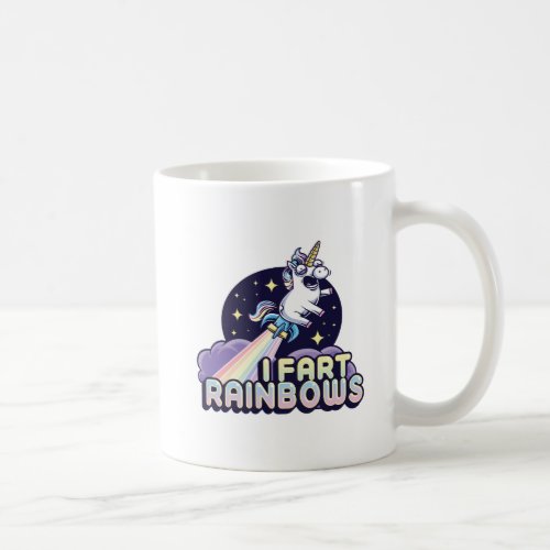 Farting Unicorn _ Funny Unicorn _ I Fart Rainbows Coffee Mug