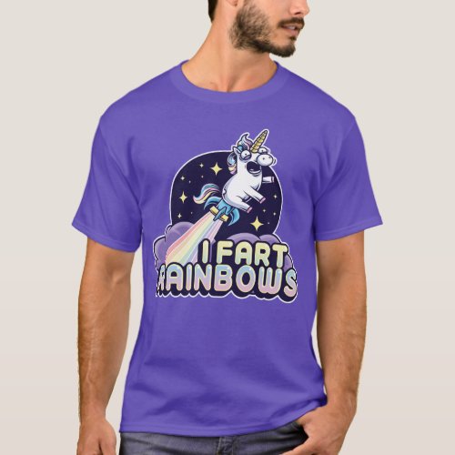 Farting Unicorn _ Funny Unicorn _ I Fart Rainbows T_Shirt