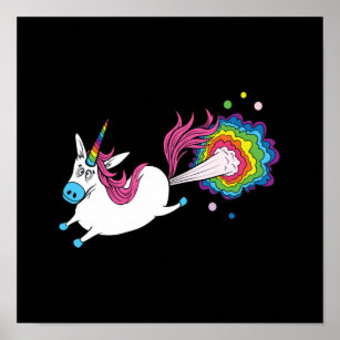 Rainbow Farting Unicorn Art & Wall Décor | Zazzle
