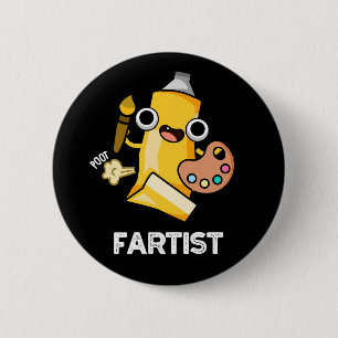 Fartist Funny Artist Pun Dark BG Button