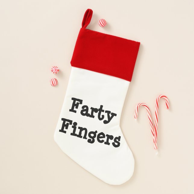Farty Fingers Christmas Stocking (Front)