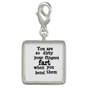 Farty Fingers line Charm