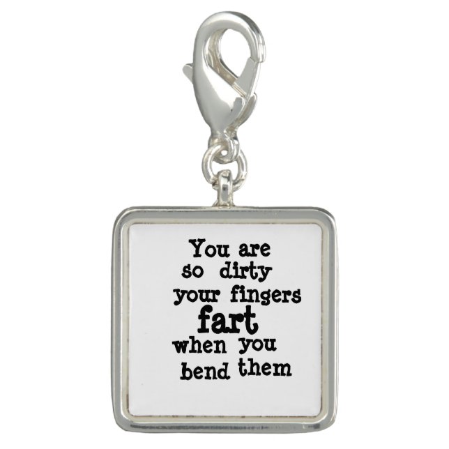 Farty Fingers  line Charm (Front)