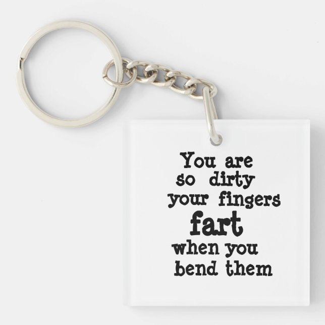Farty Fingers  line  Keychain (Front)