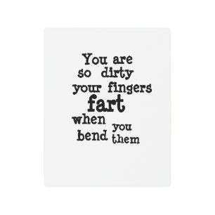 Farty Fingers  line Metal Print