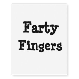 Farty Fingers Temporary Tattoos