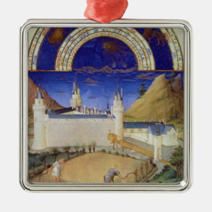 Fascimile of July: Harvesting and Sheep Metal Ornament