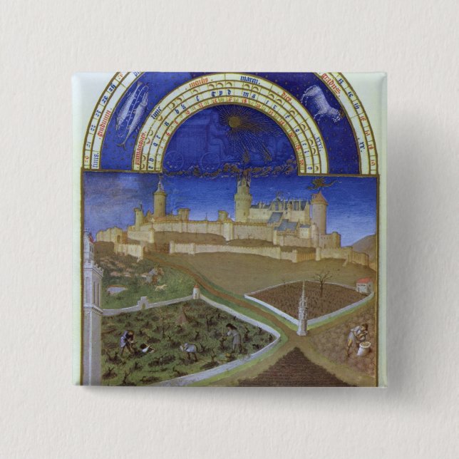 Fascimile of March: Peasants at Work Button (Front)