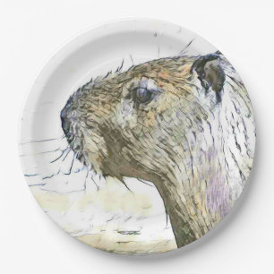 fascinating altered animals - Capybara Paper Plates