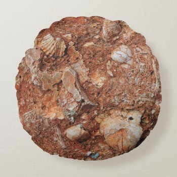 Fascinating Fossils Round Pillow by WackemArt at Zazzle
