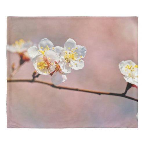 Fascinating Japanese Apricot Flowers Duvet Cover