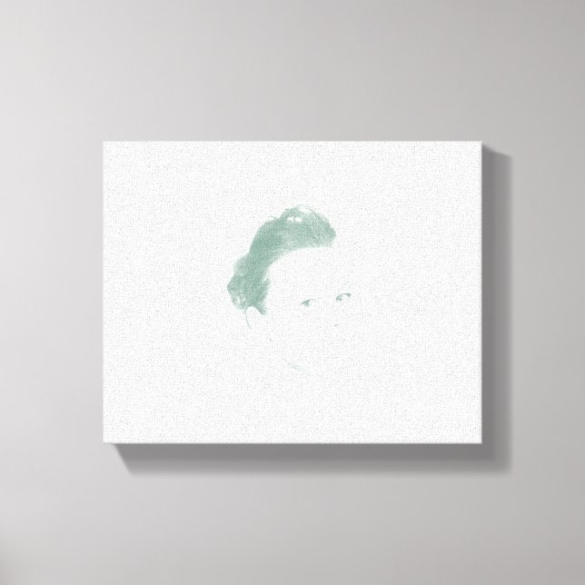 Fascinating Monochromatic Woman Face Canvas Print (Front)