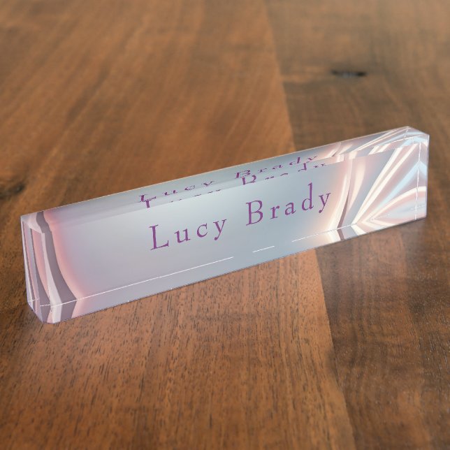 Fascinating Opalescent Desk Name Plate (Side)