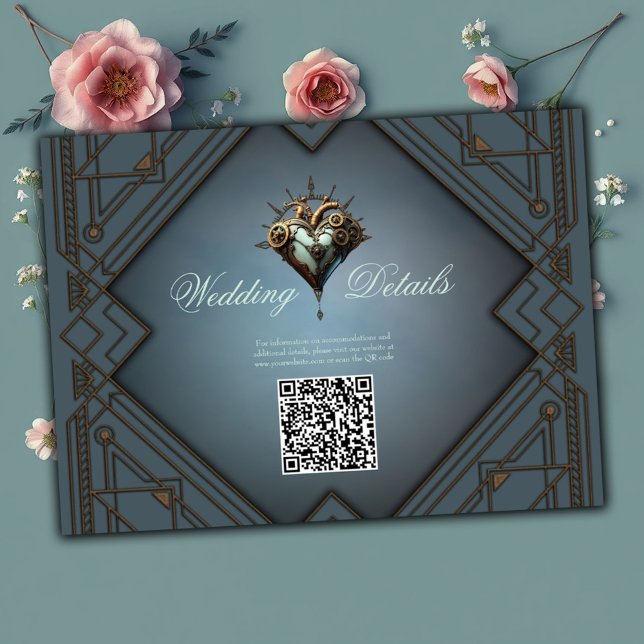Fascinating steampunk heart enclosure card (Creator Uploaded)