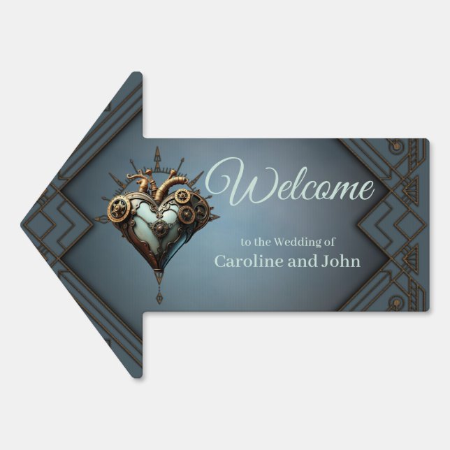 Fascinating steampunk heart  sign (Front)