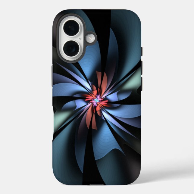 Fascination Blue and Green Abstract Case-Mate iPhone Case (Back)