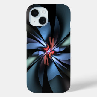 Fascination Light Blue Abstract iPhone 15 Case