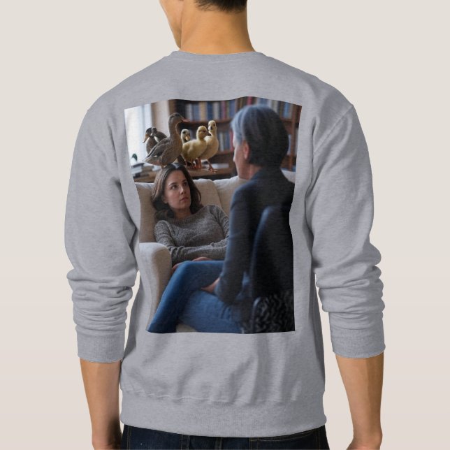 Fascination With Ducks men gray sweatshirt back (Back)
