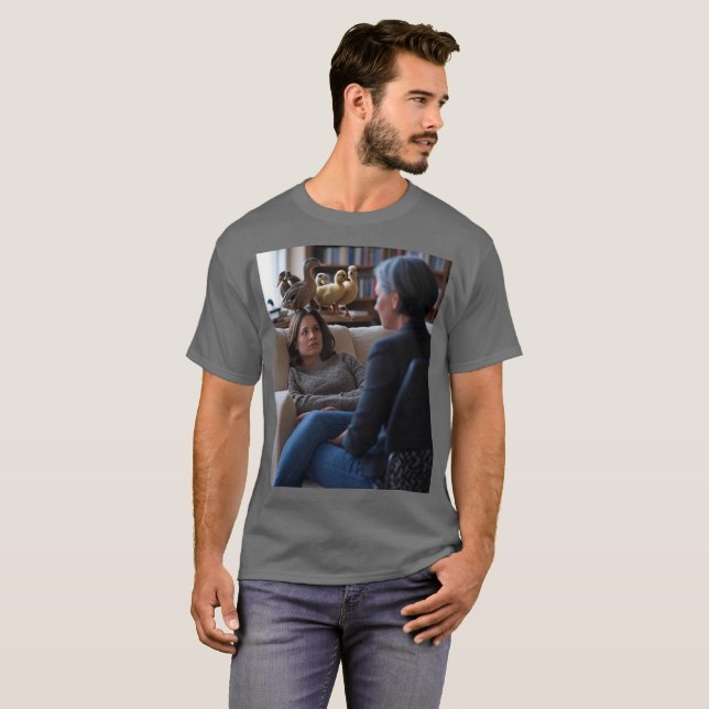 Fascination With Ducks men gray T-shirt (Front Full)