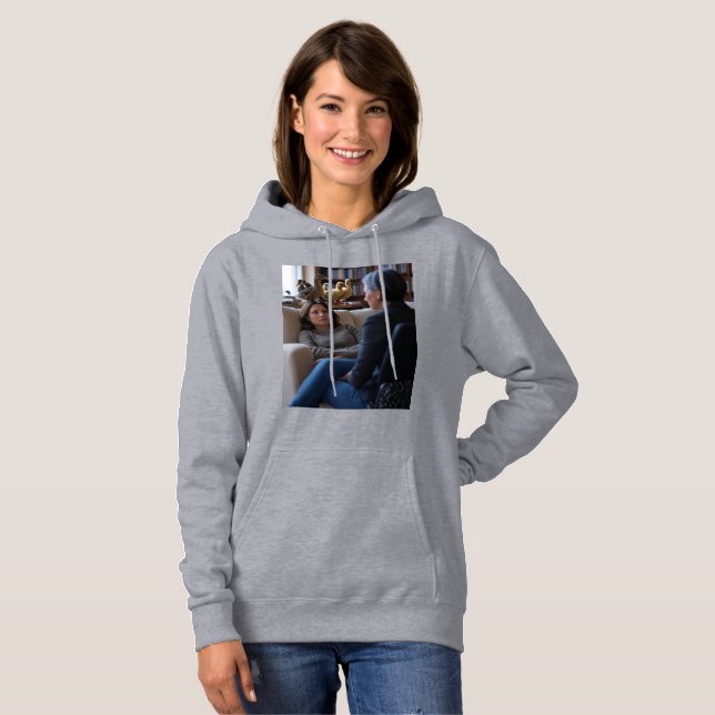 Fascination With Ducks women gray hoodie (Front Full)