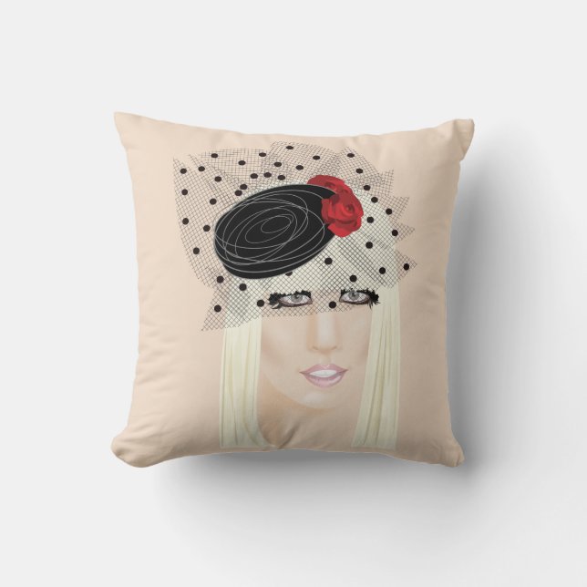 Fascinators - Beret Throw Pillow (Front)