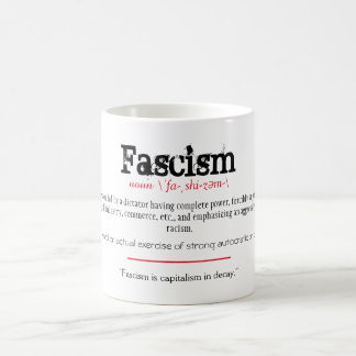 Fascism Definition Political Statement Red Coffee Mug