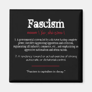 Fascism Definition Political Statement Red Magnet