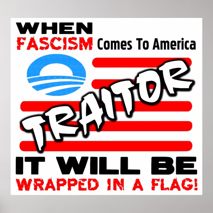 Fascism In A Flag Print