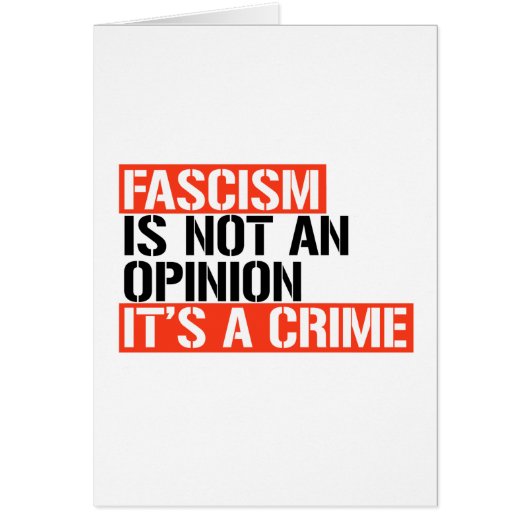 Fascism is not an opinion cards (Front)