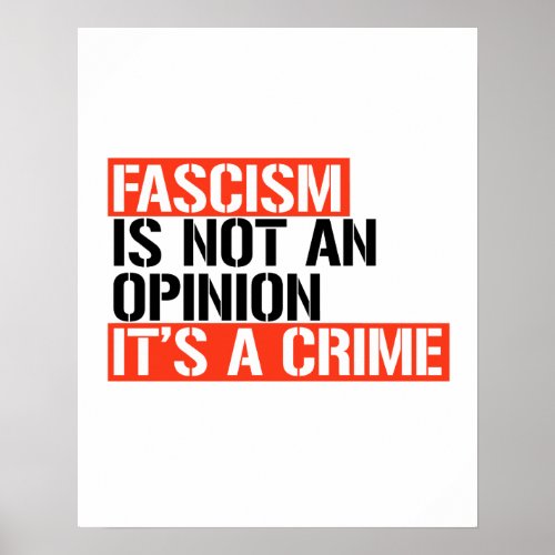Fascism is not an opinion poster