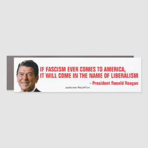 Fascism Will Come In Name Of Liberalism Car Magnet