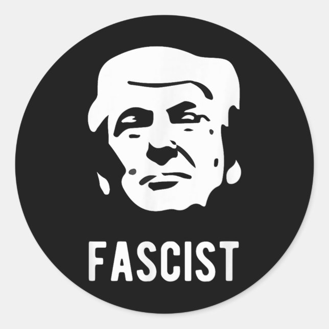 Fascist Anti-trump  Classic Round Sticker (Front)