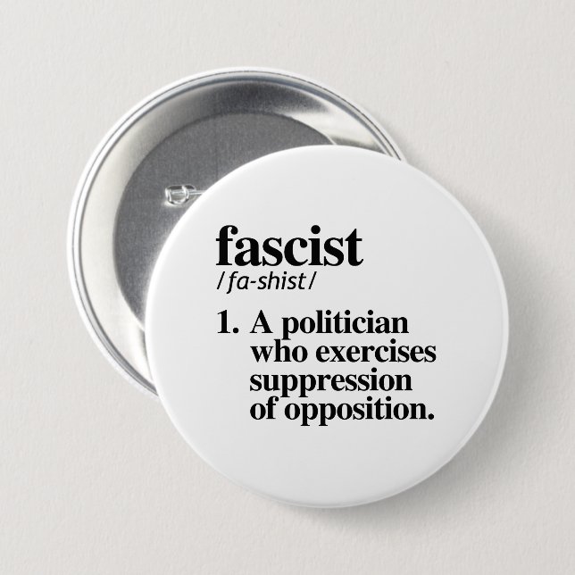 Fascist Definition Button (Front & Back)