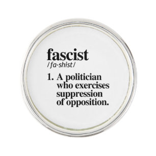 Fascist Definition Lapel Pin
