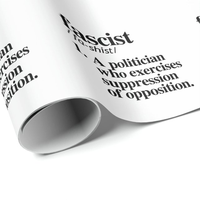 Fascist Definition Wrapping Paper (Roll Corner)