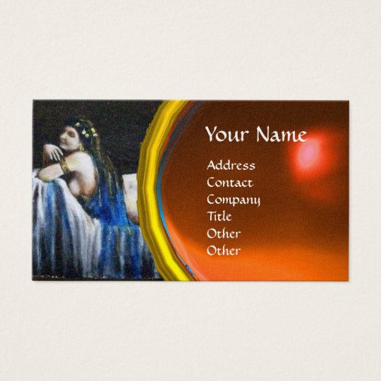 FASHION 2 orange,bright bold blue agate Business Card