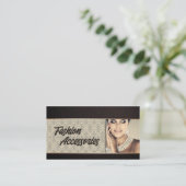 Fashion Accessories & Jewelery Business Card (Standing Front)