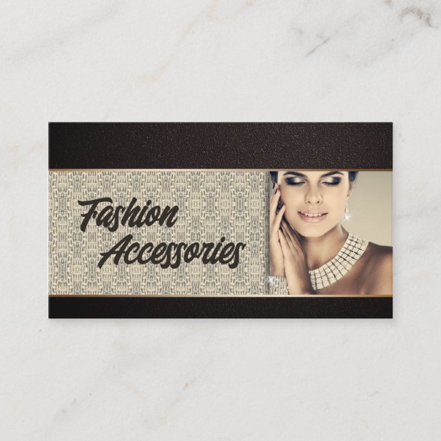 Fashion Accessories & Jewelery Business Card (Front)