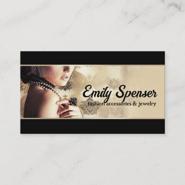 Fashion Accessories & Jewelry Business Card (Front)